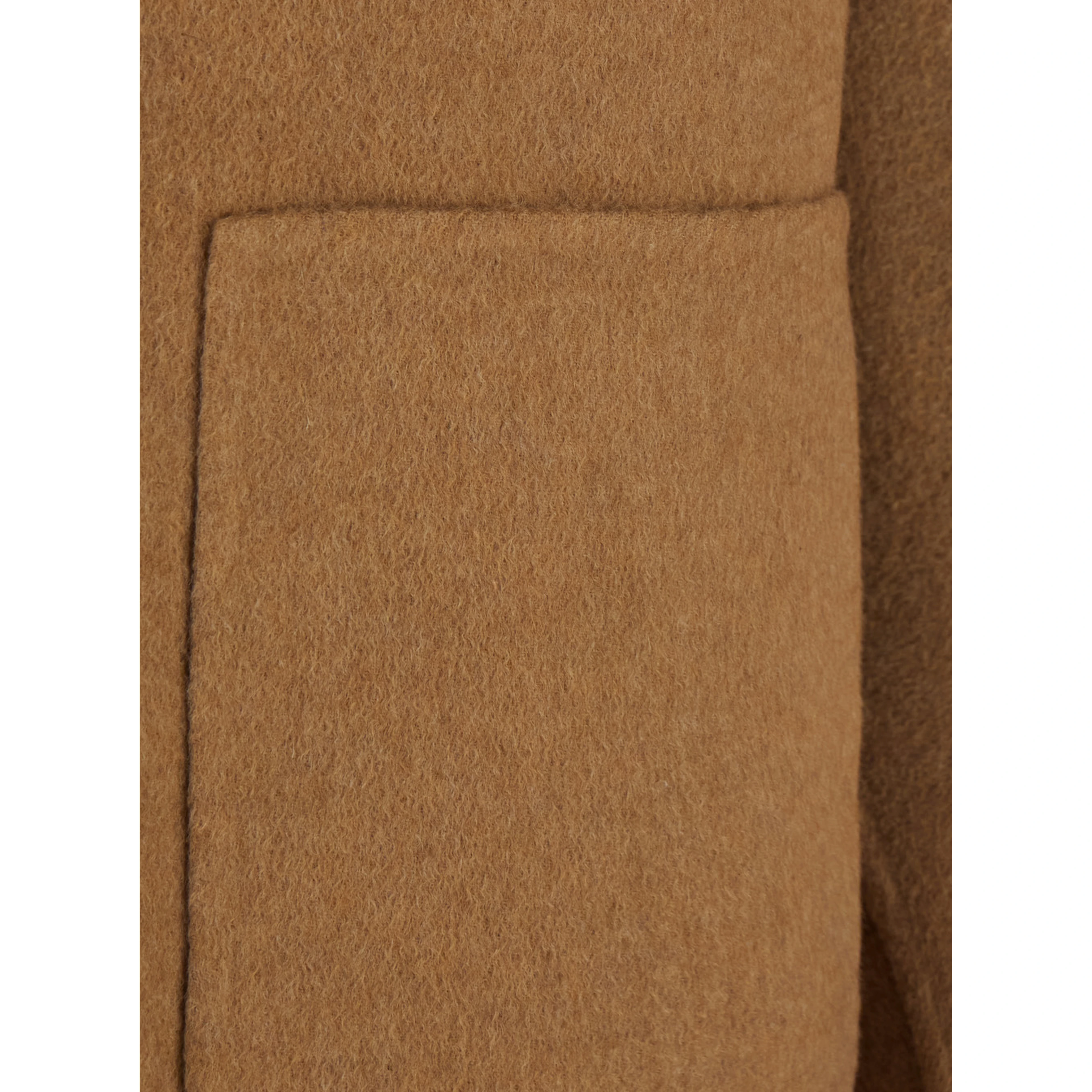 Coat characterized by an elegant and refined design in Brown for women