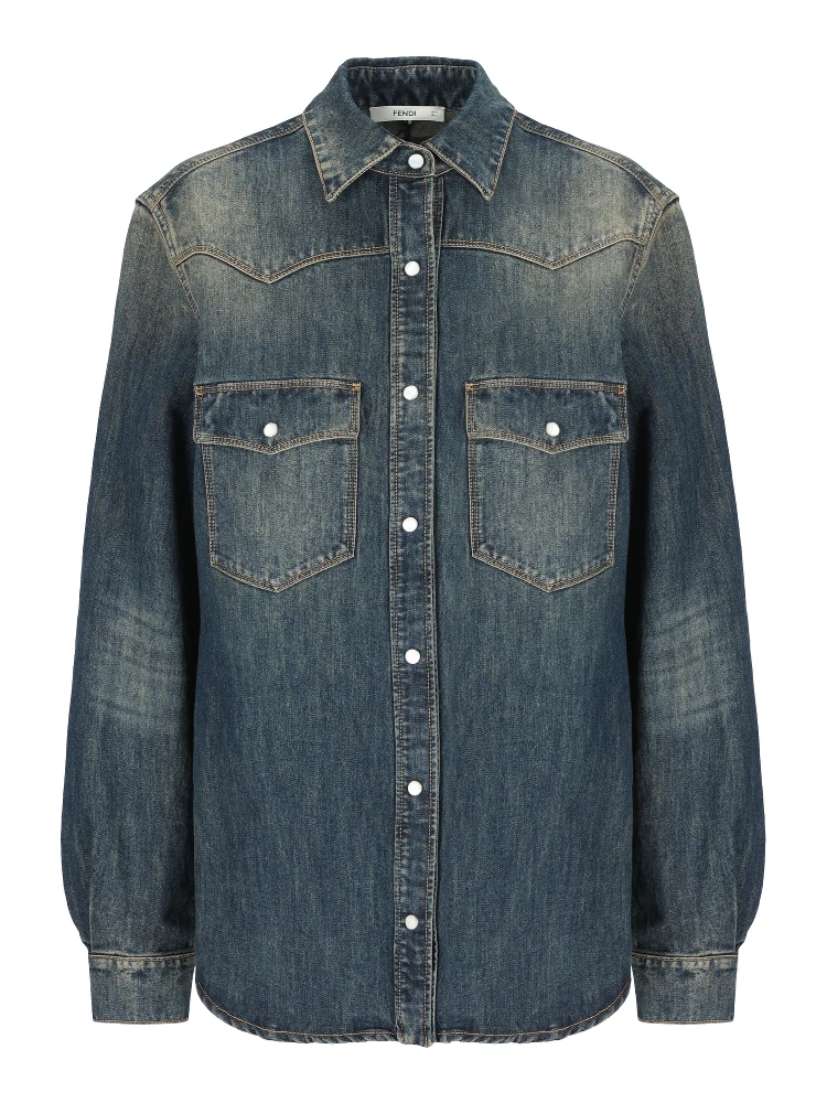 FENDI Shirts Blue