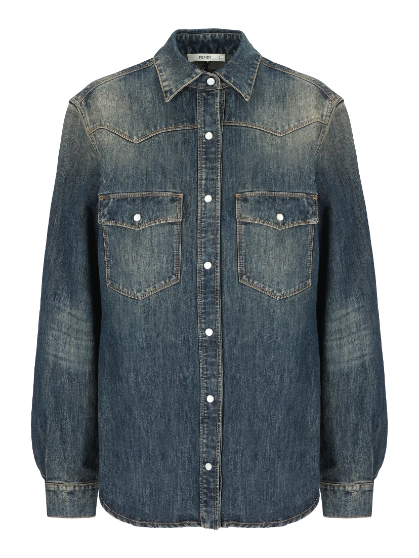 FENDI Shirts Blue