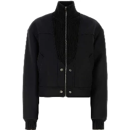 ZIPPED WOOL BOMBER JACKET