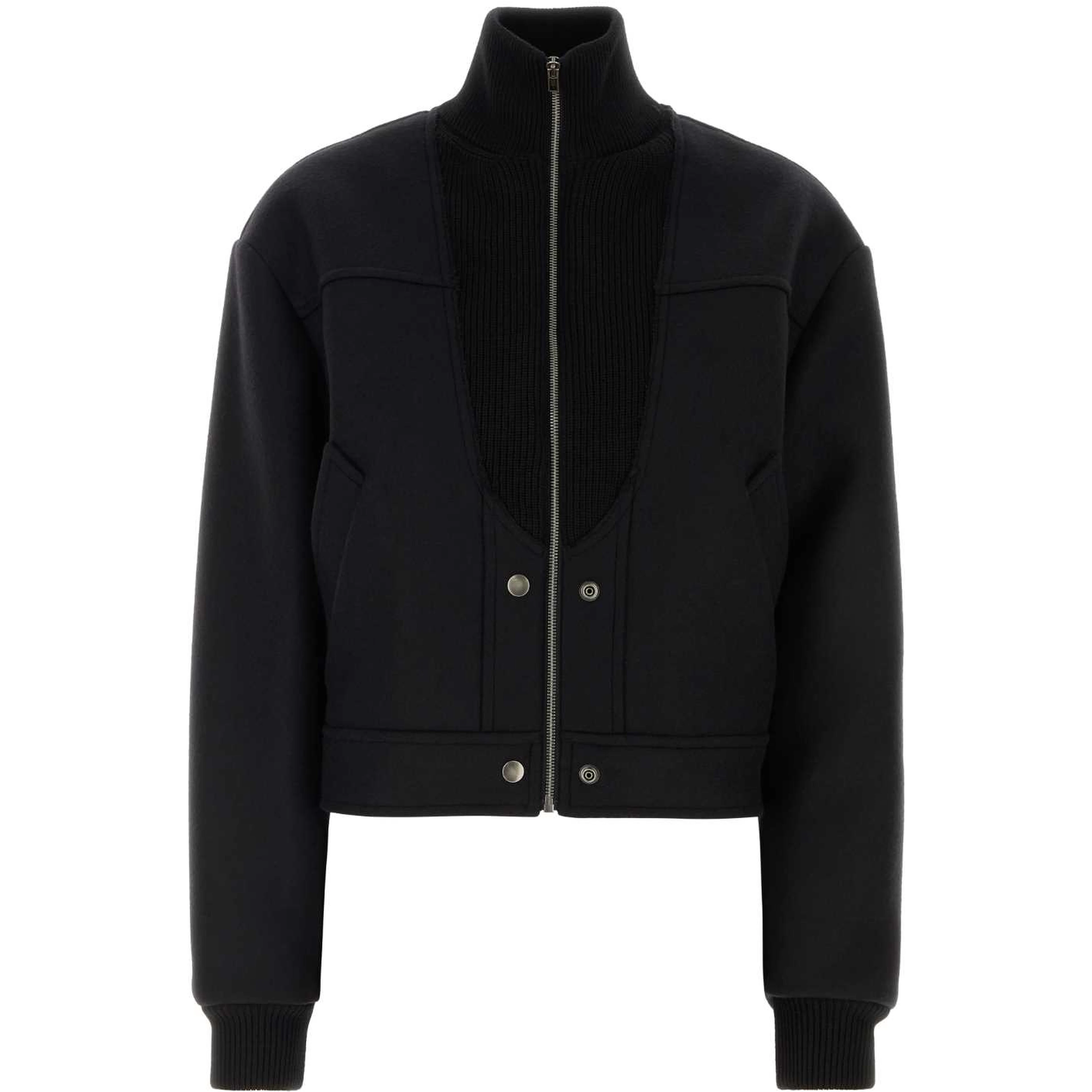 ZIPPED WOOL BOMBER JACKET