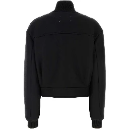 ZIPPED WOOL BOMBER JACKET