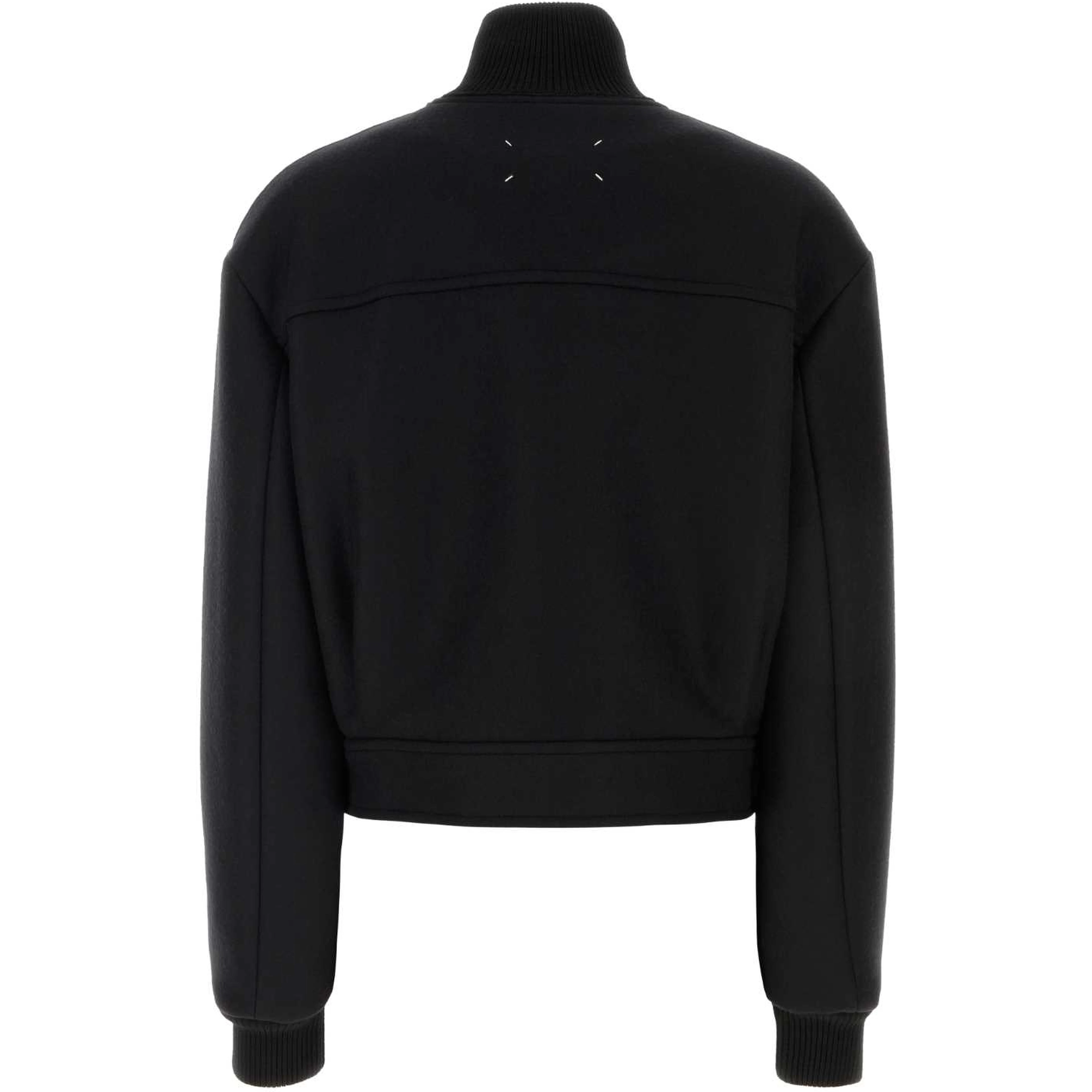 ZIPPED WOOL BOMBER JACKET