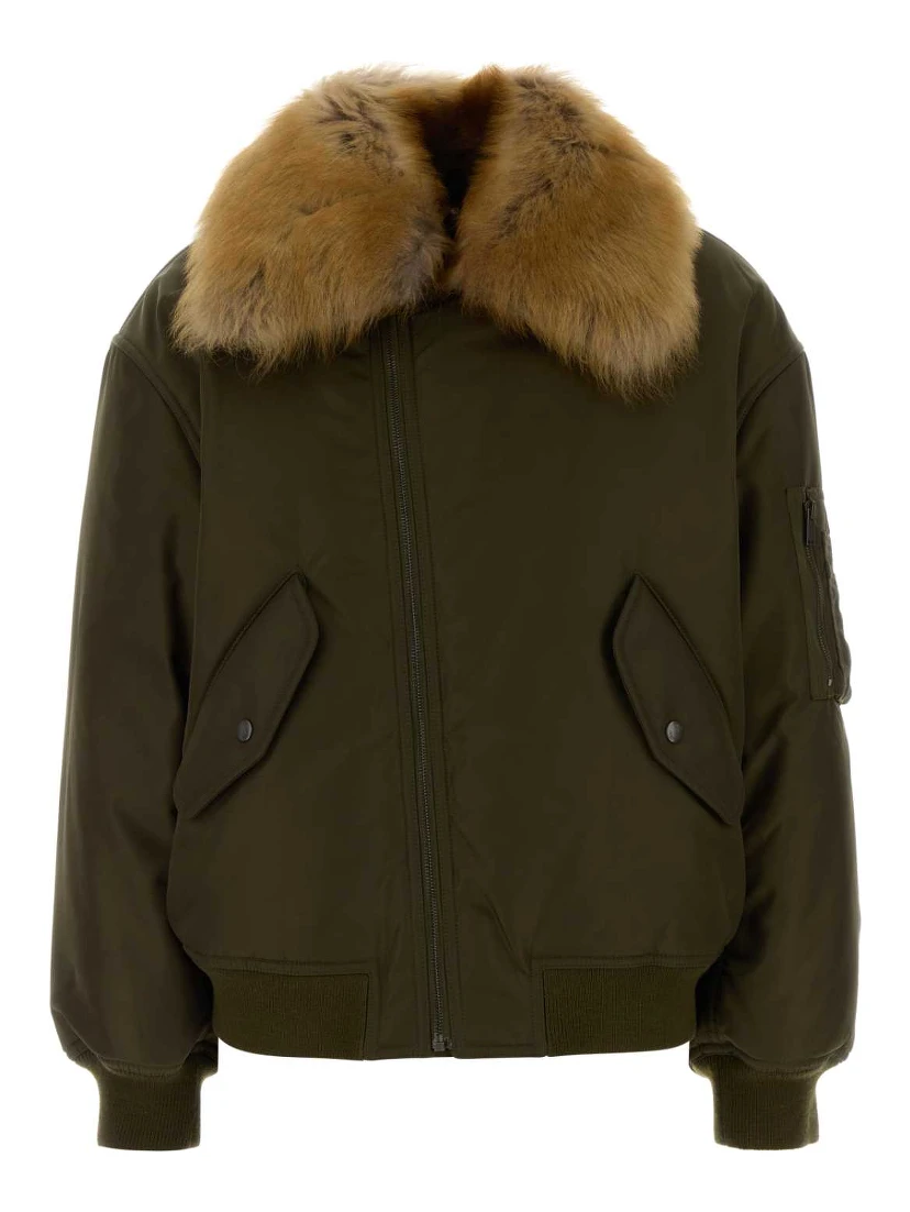 BOMBER COL SHEARLING