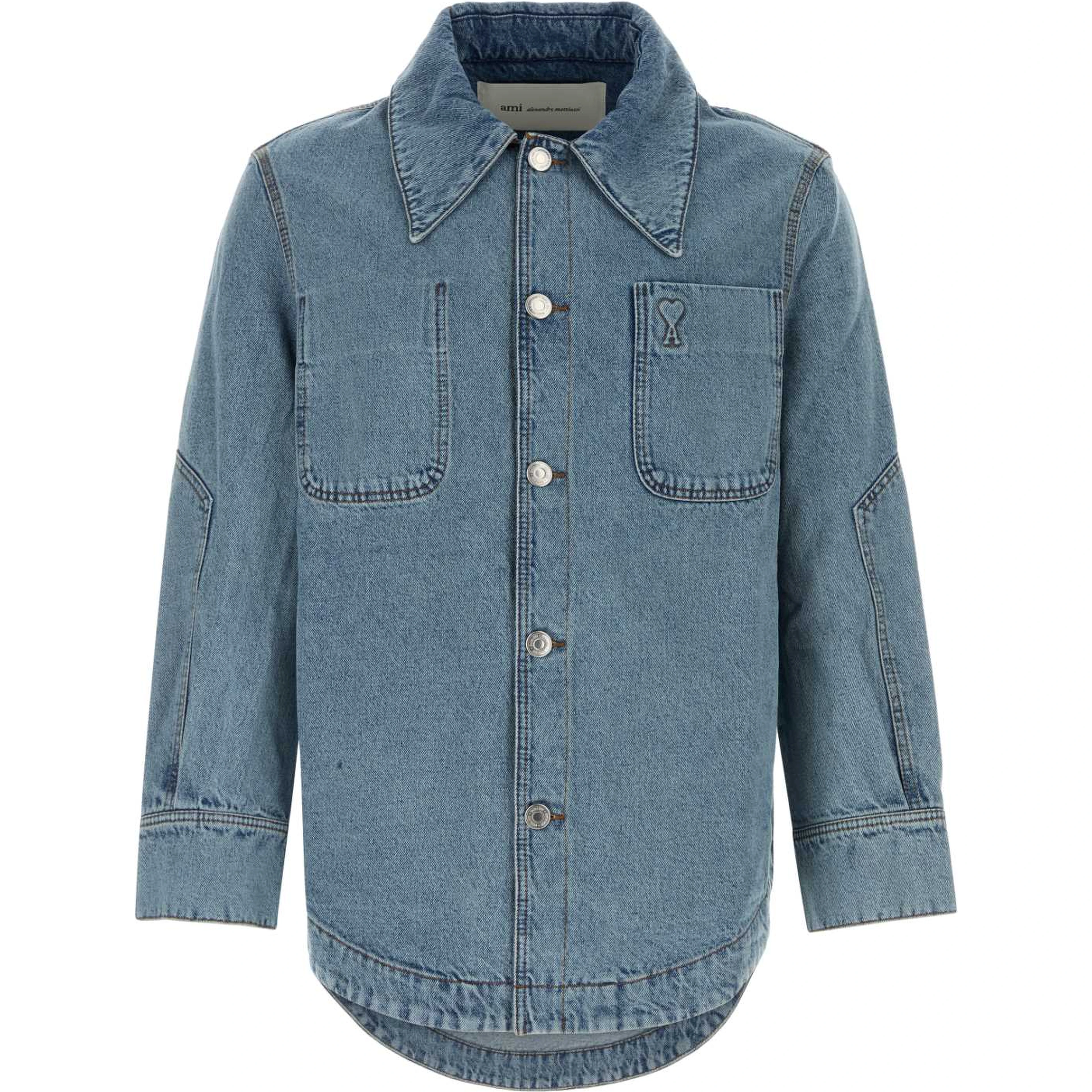 EMBOSSED AMI DE COEUR WORKER OVERSHIRT