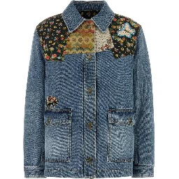 GIACCA DENIM RICAMO ANIMA