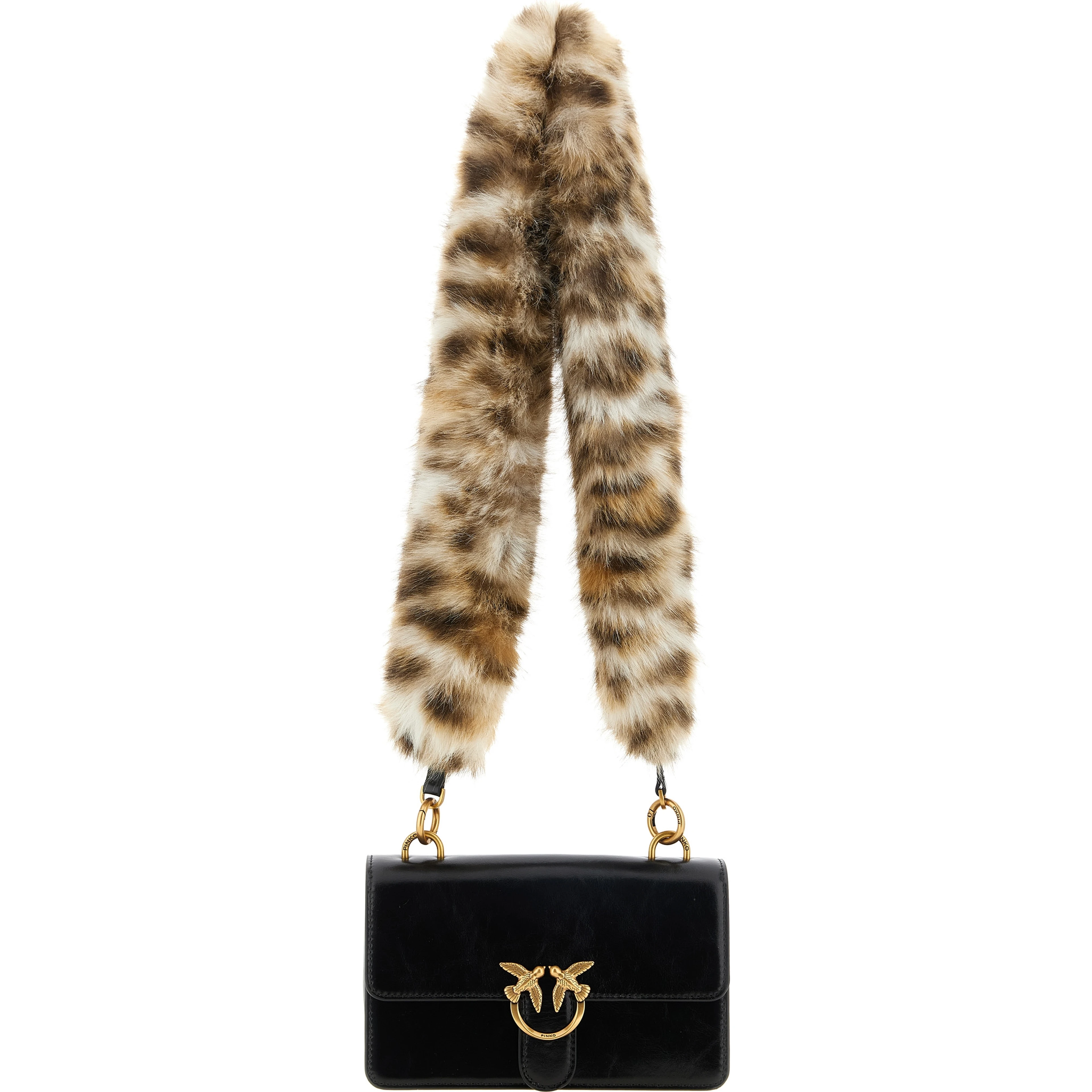 Black Calfskin Shoulder Bag