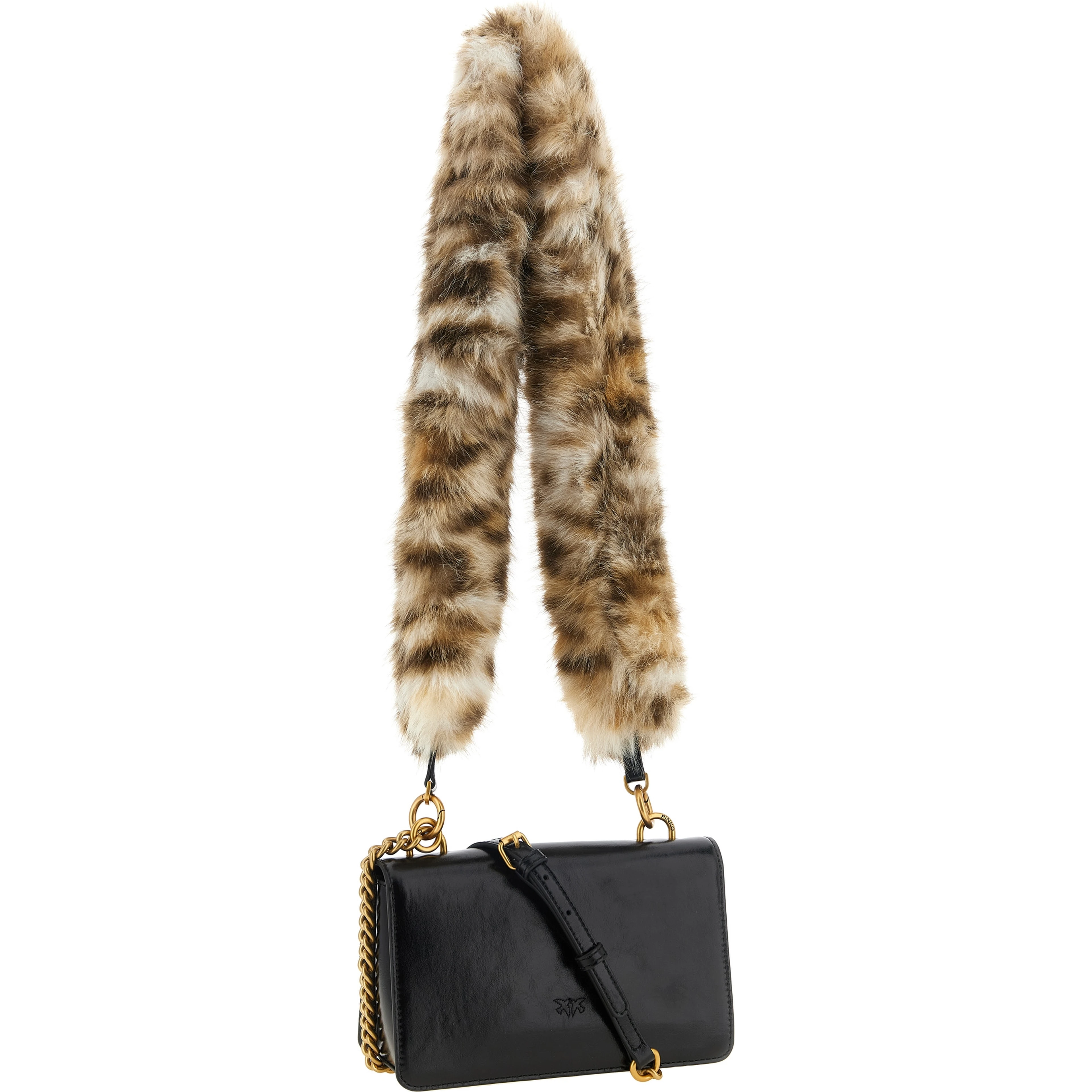 Black Calfskin Shoulder Bag