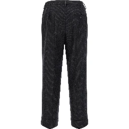 Gray Wool Casual Pants