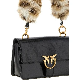 Black Calfskin Shoulder Bag