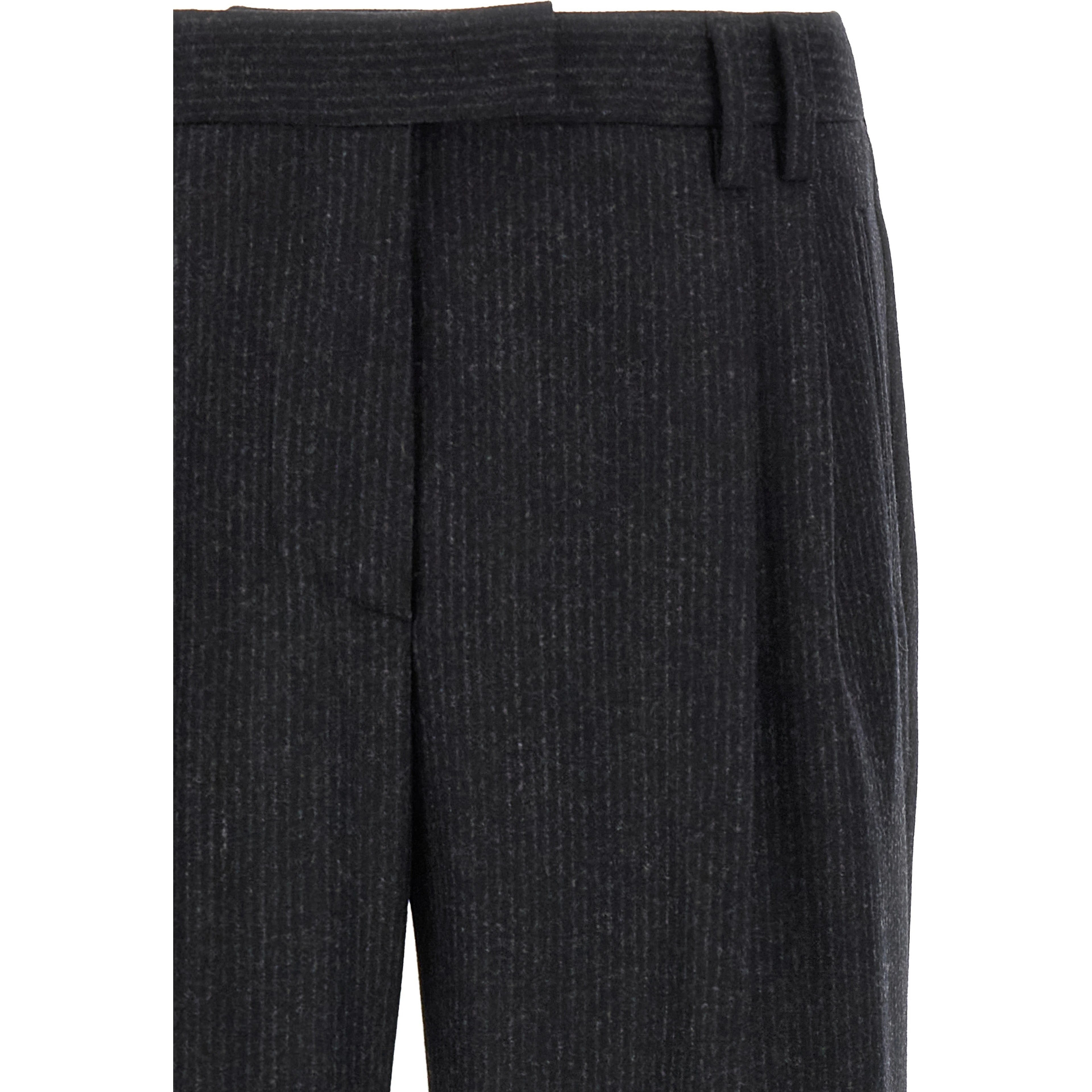 Gray Wool Casual Pants