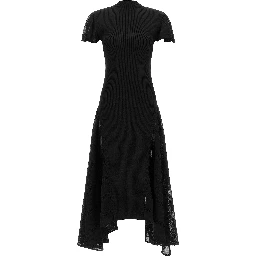 Black Silk Midi Dress