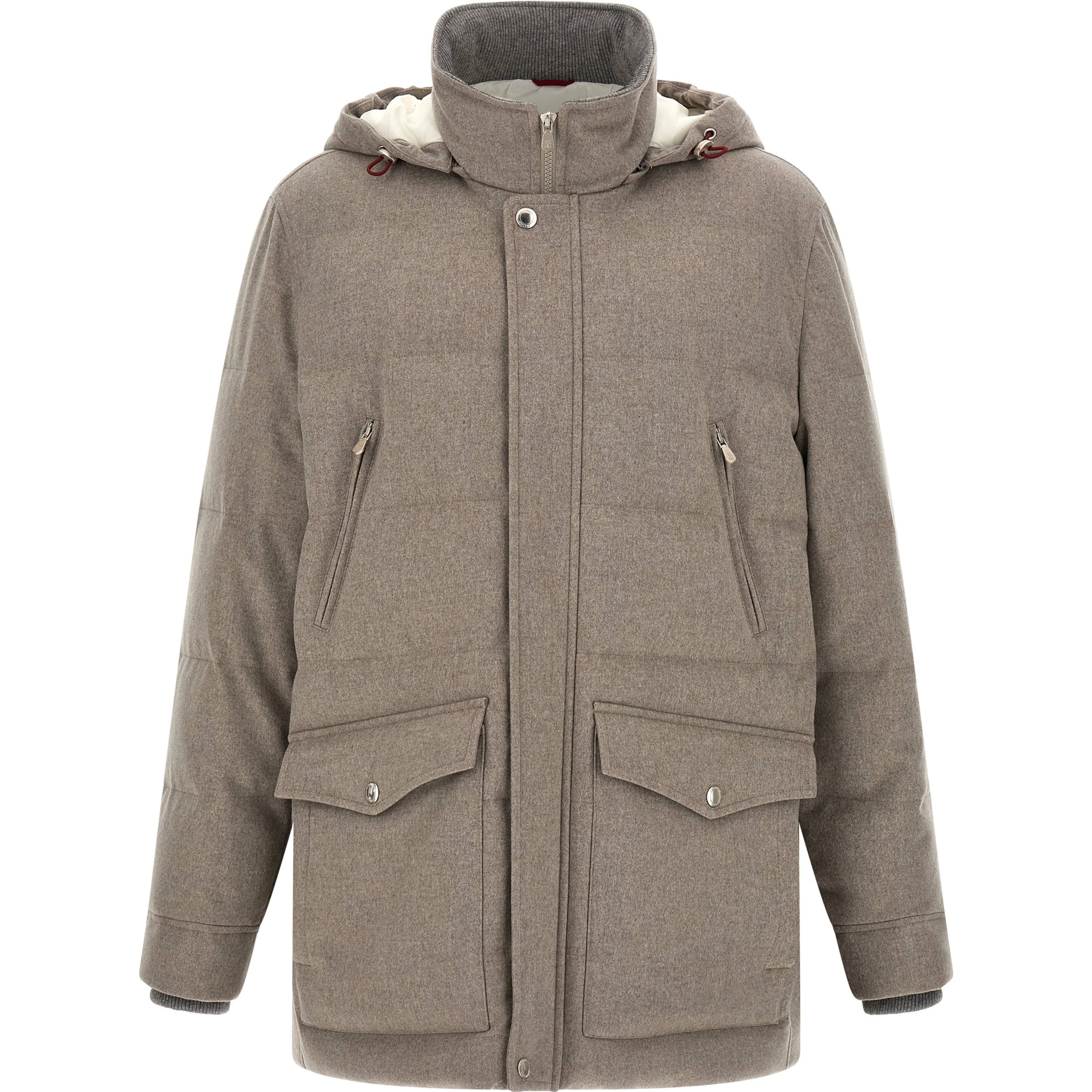 Beige Wool Parka