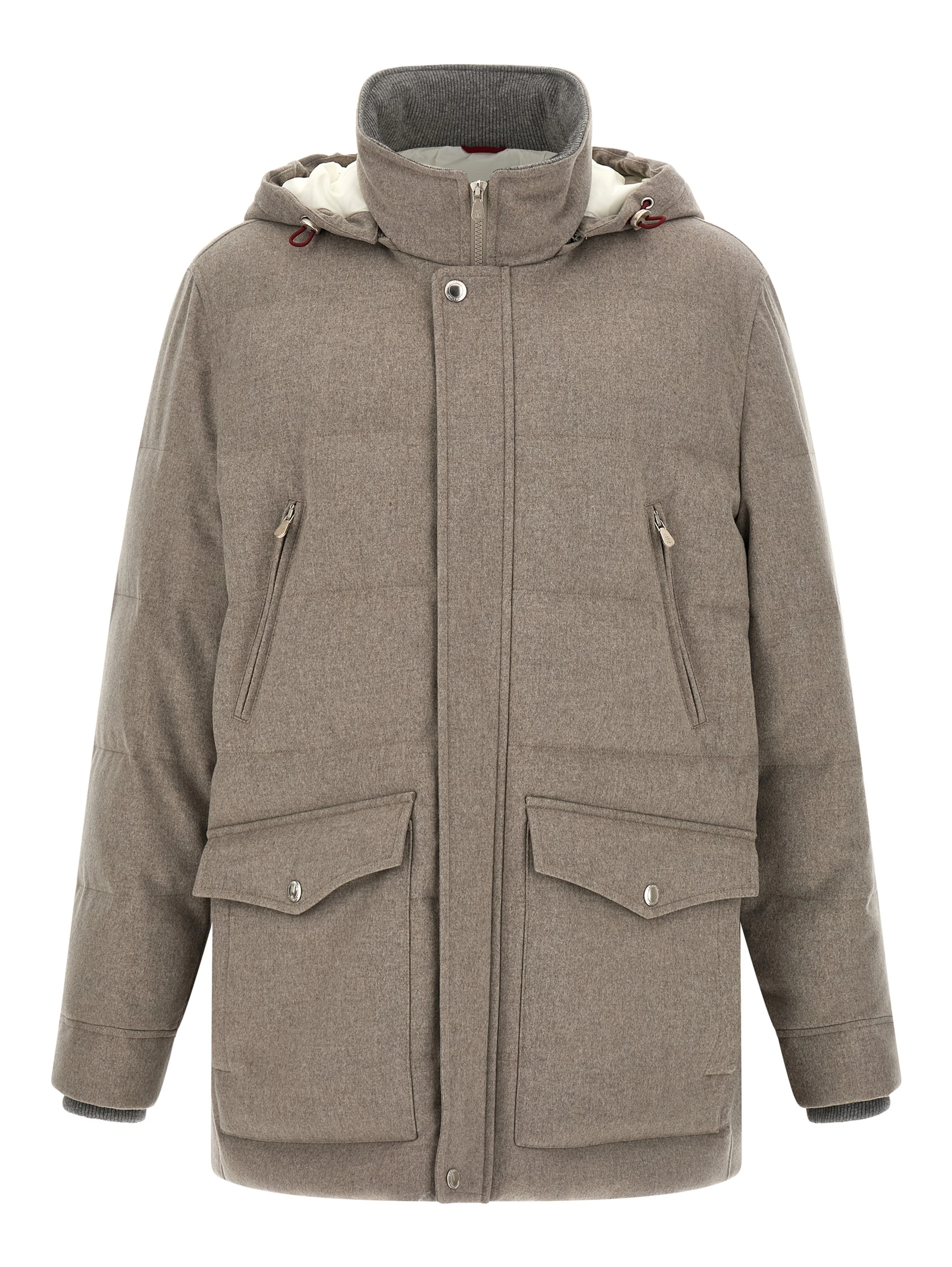 Beige Wool Parka