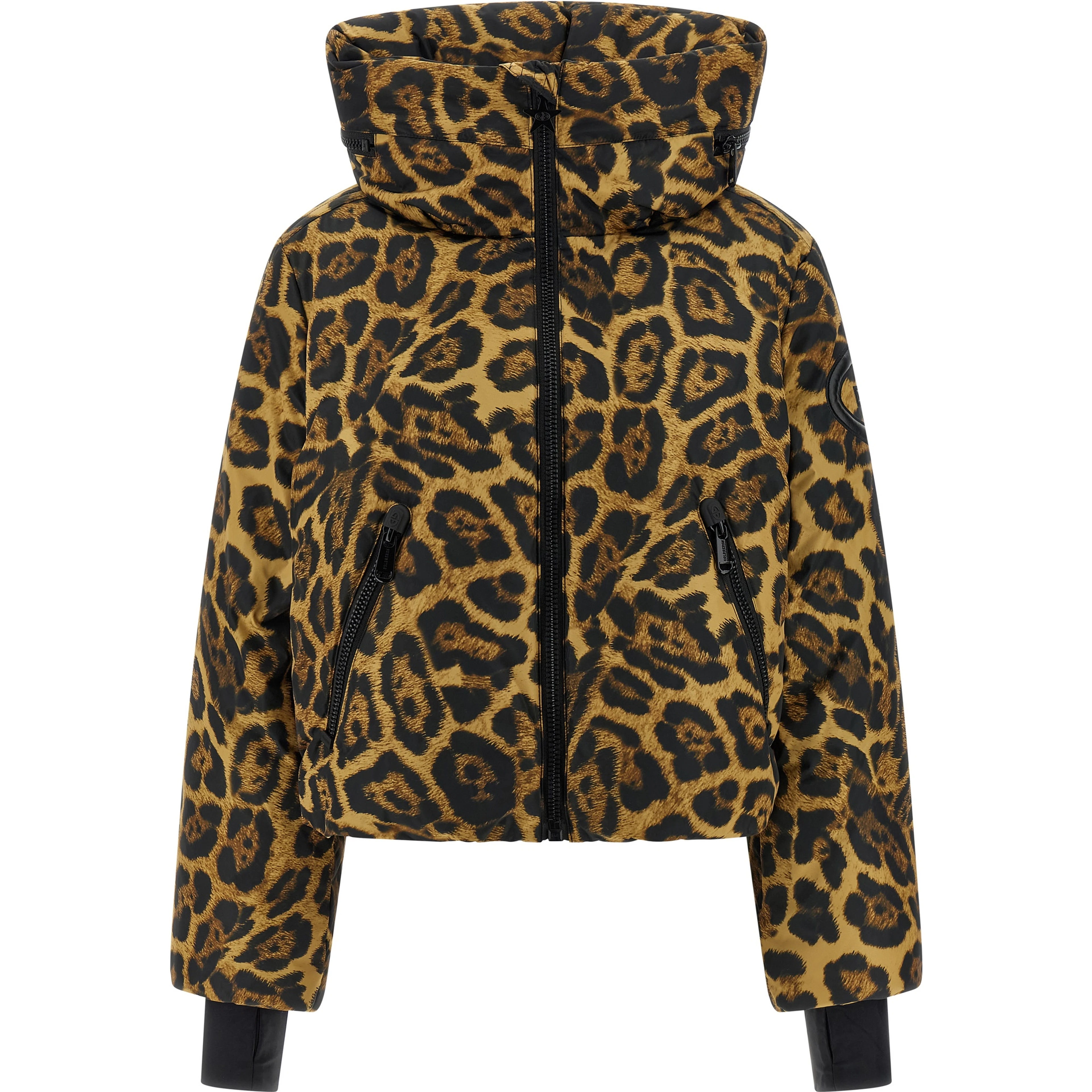 Brown Polyester Shell Jacket