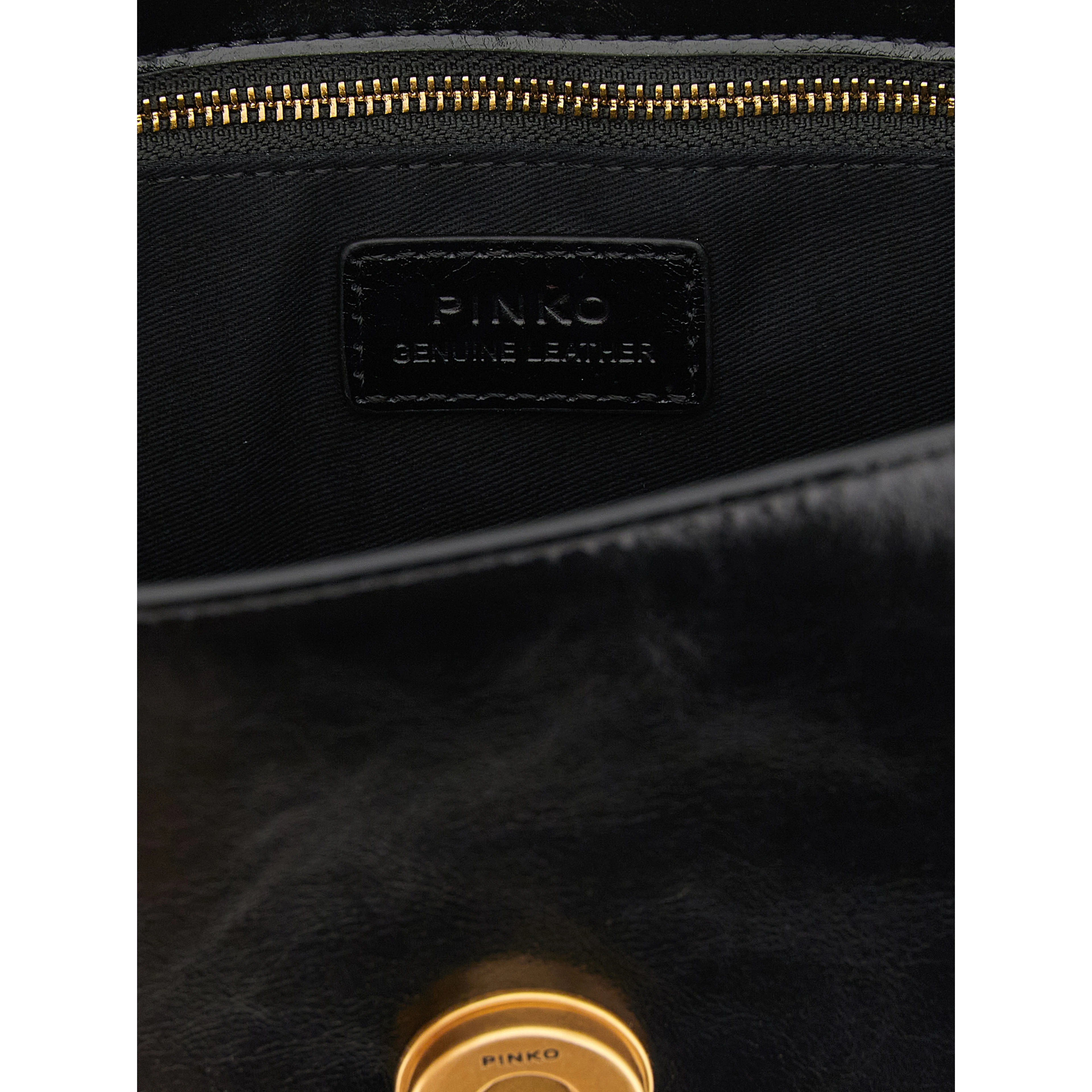 Black Calfskin Shoulder Bag