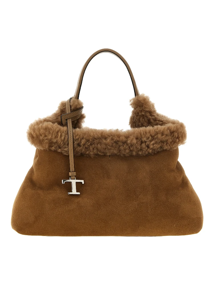Brown Merino Wool Handbag