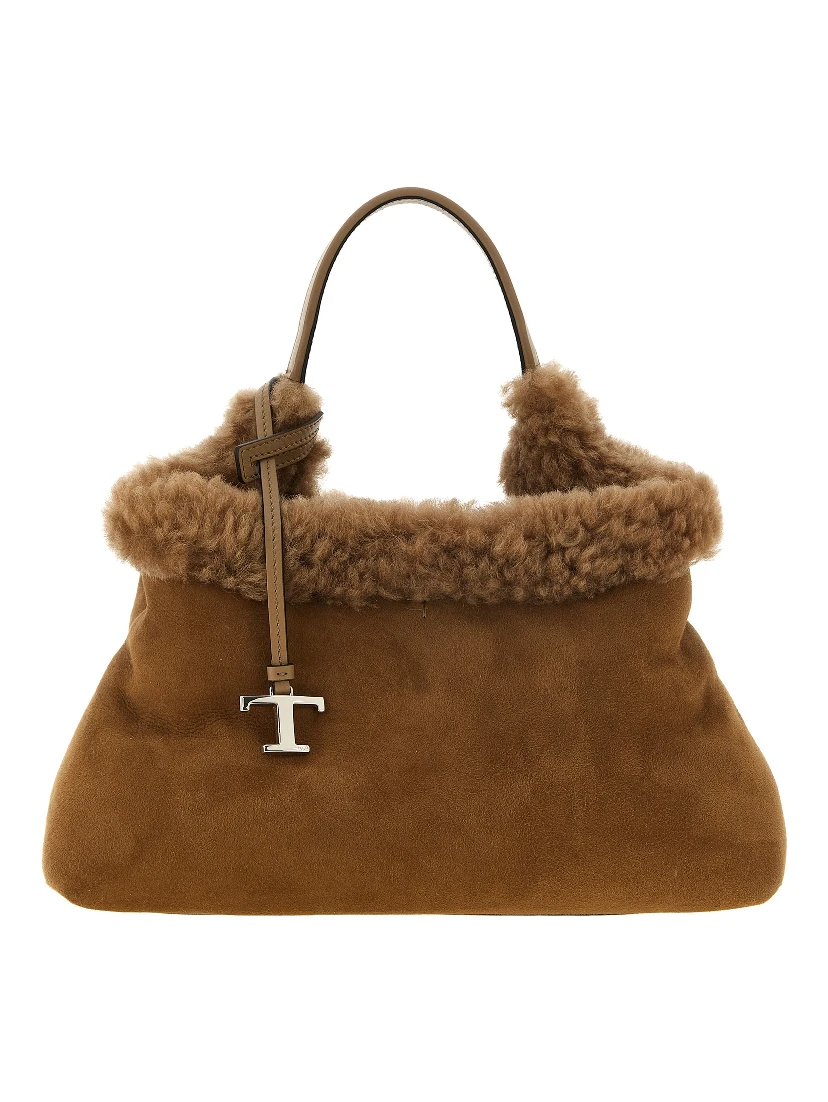 Brown Merino Wool Handbag