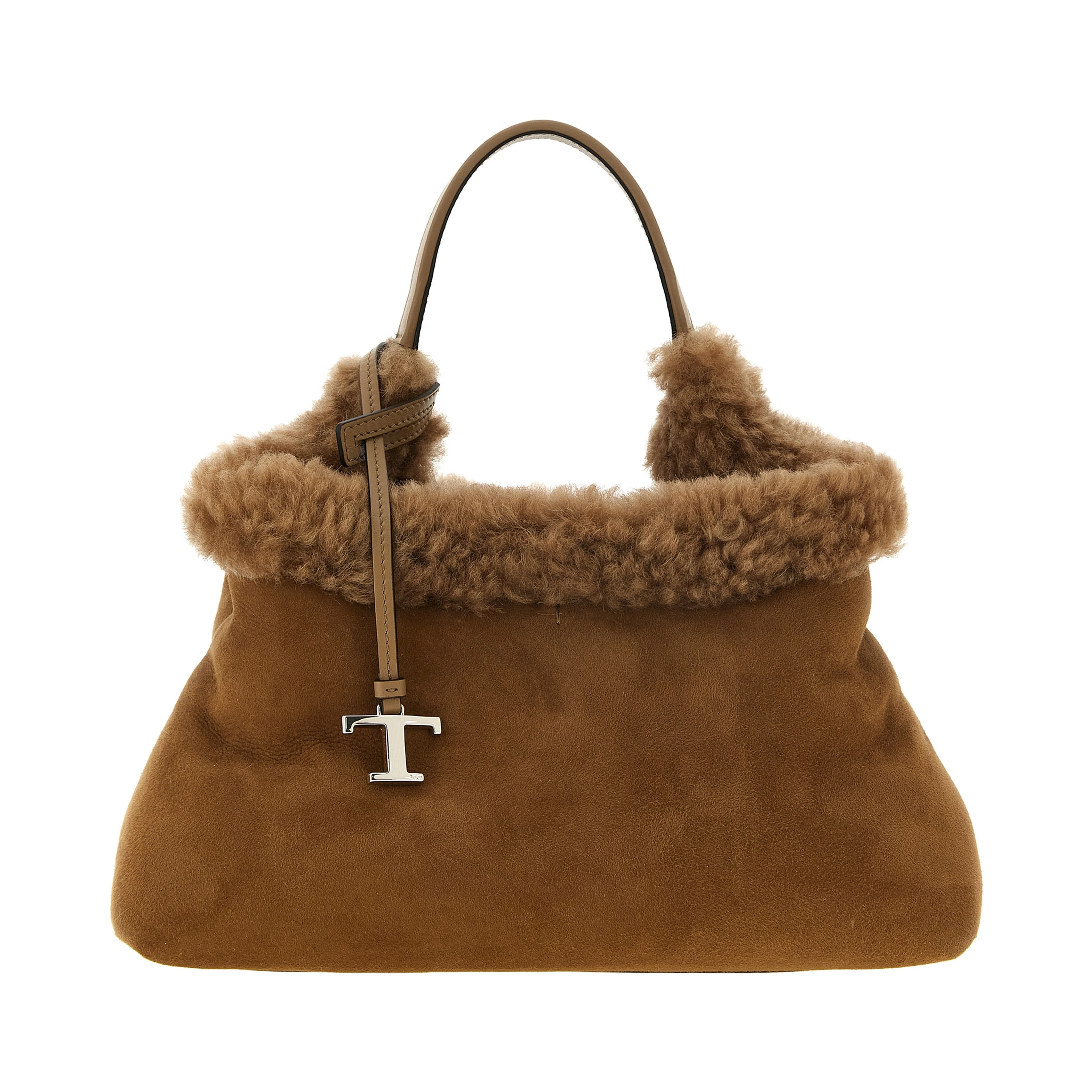 Brown Merino Wool Handbag