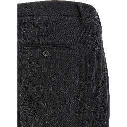 Gray Wool Casual Pants