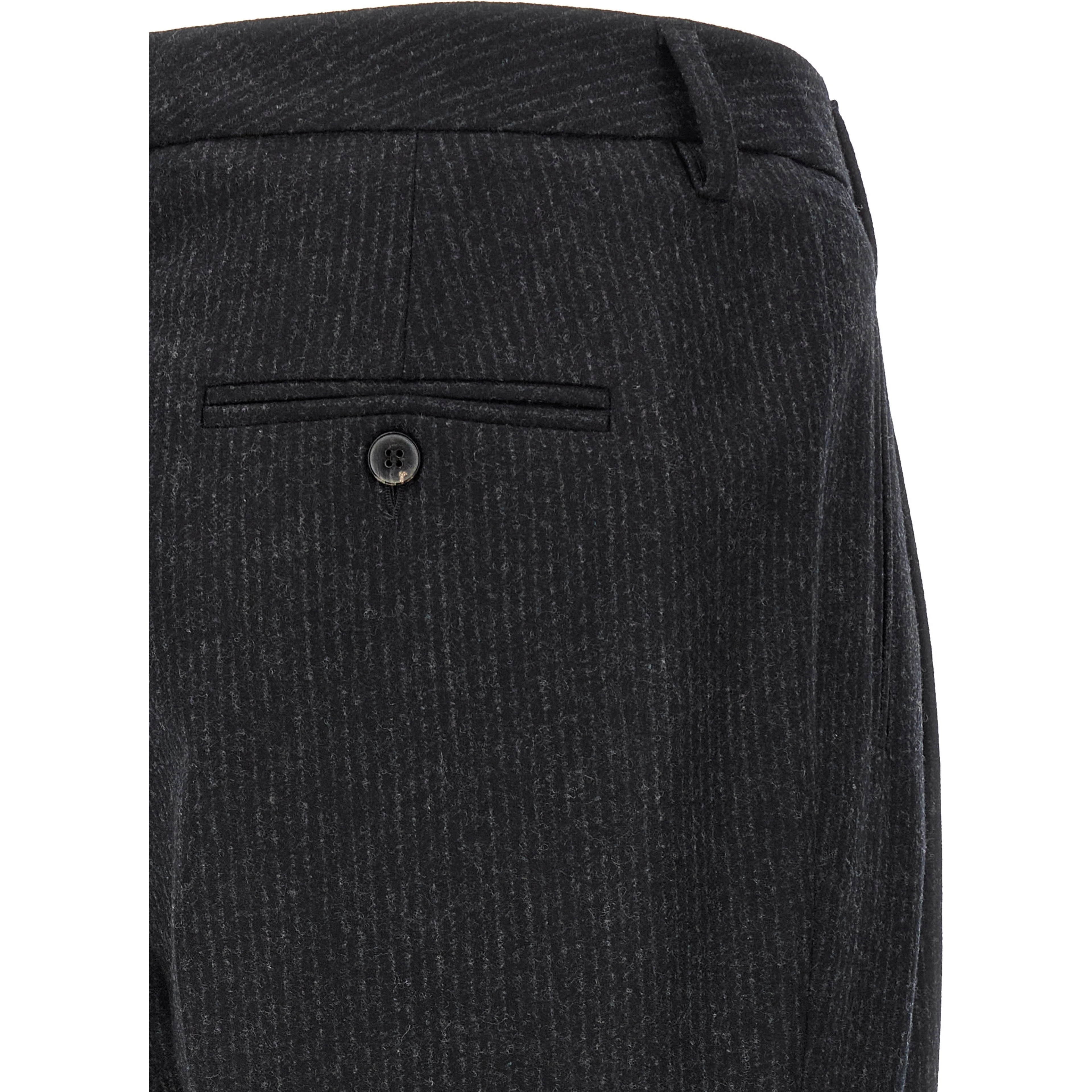 Gray Wool Casual Pants