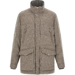Beige Wool Parka