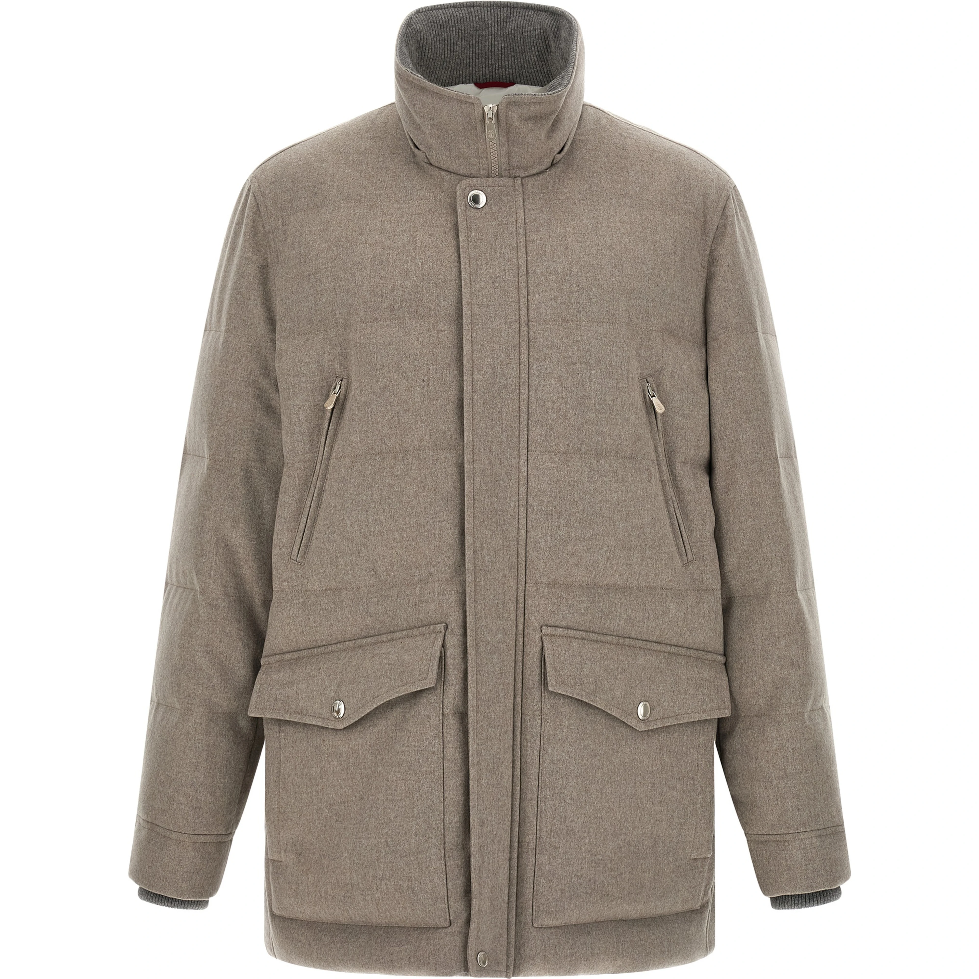 Beige Wool Parka