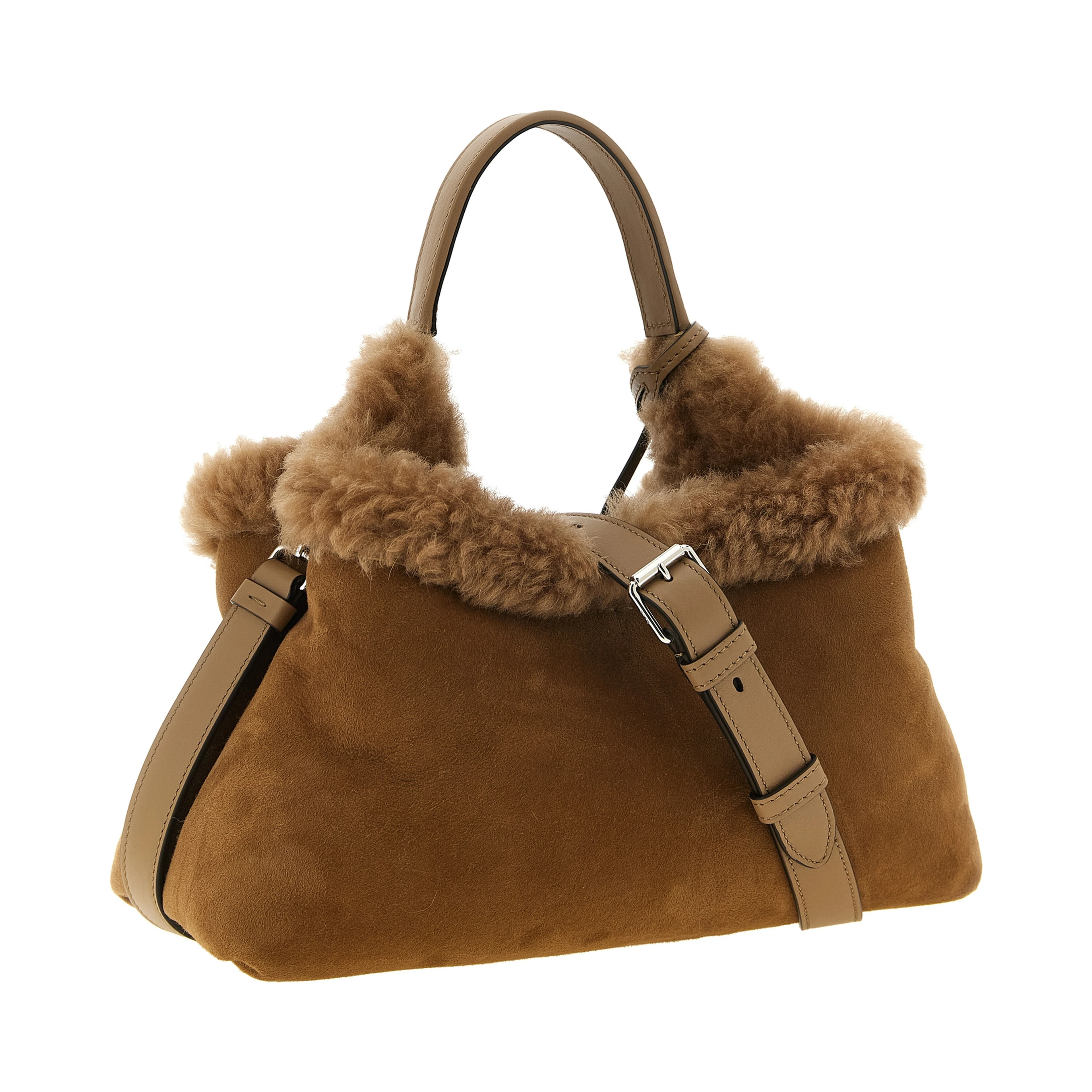 Brown Merino Wool Handbag