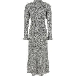 Gray Virgin Wool Midi Dress