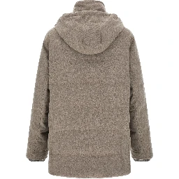 Beige Wool Parka