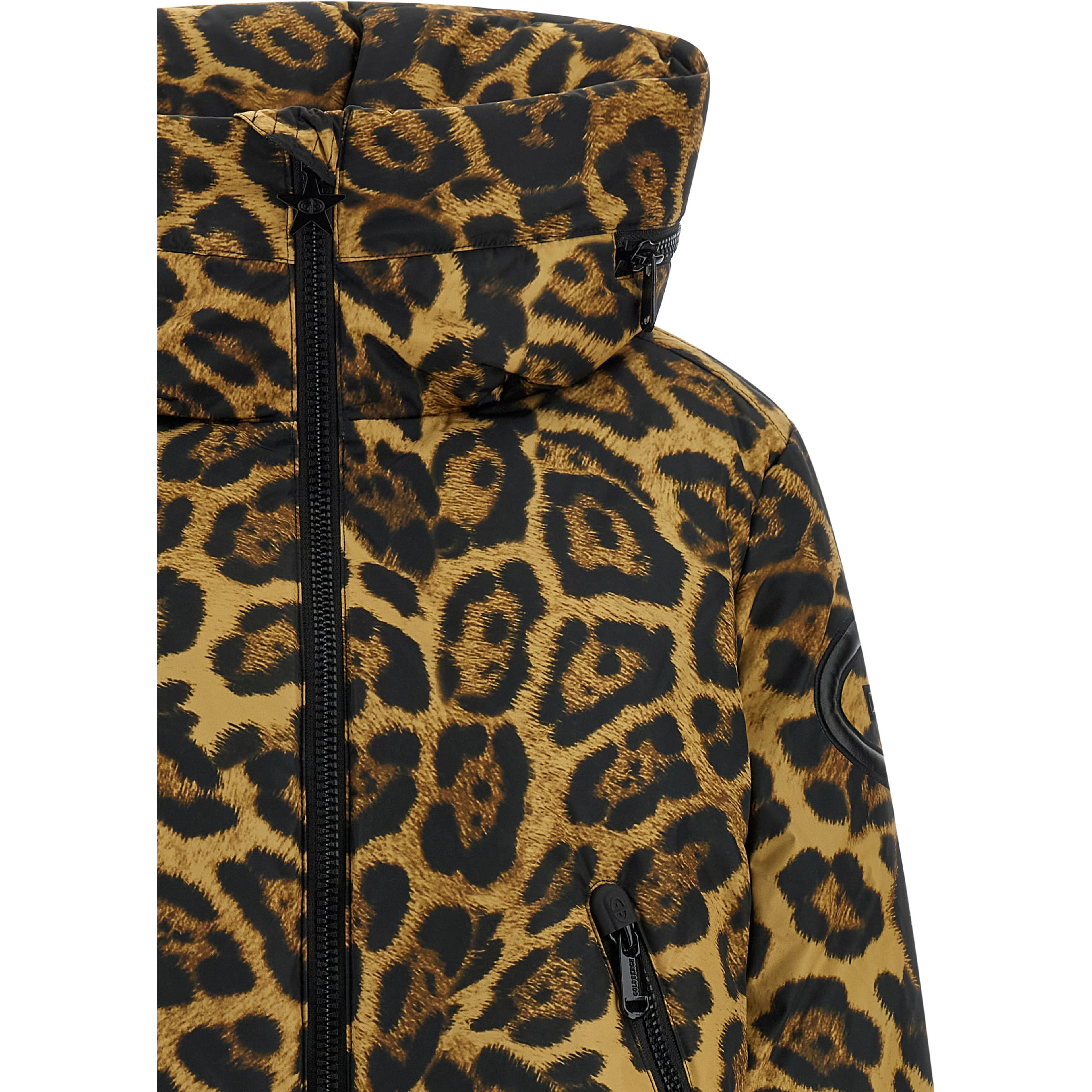 Brown Polyester Shell Jacket