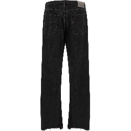 Black Cotton Relaxed Fit Jeans