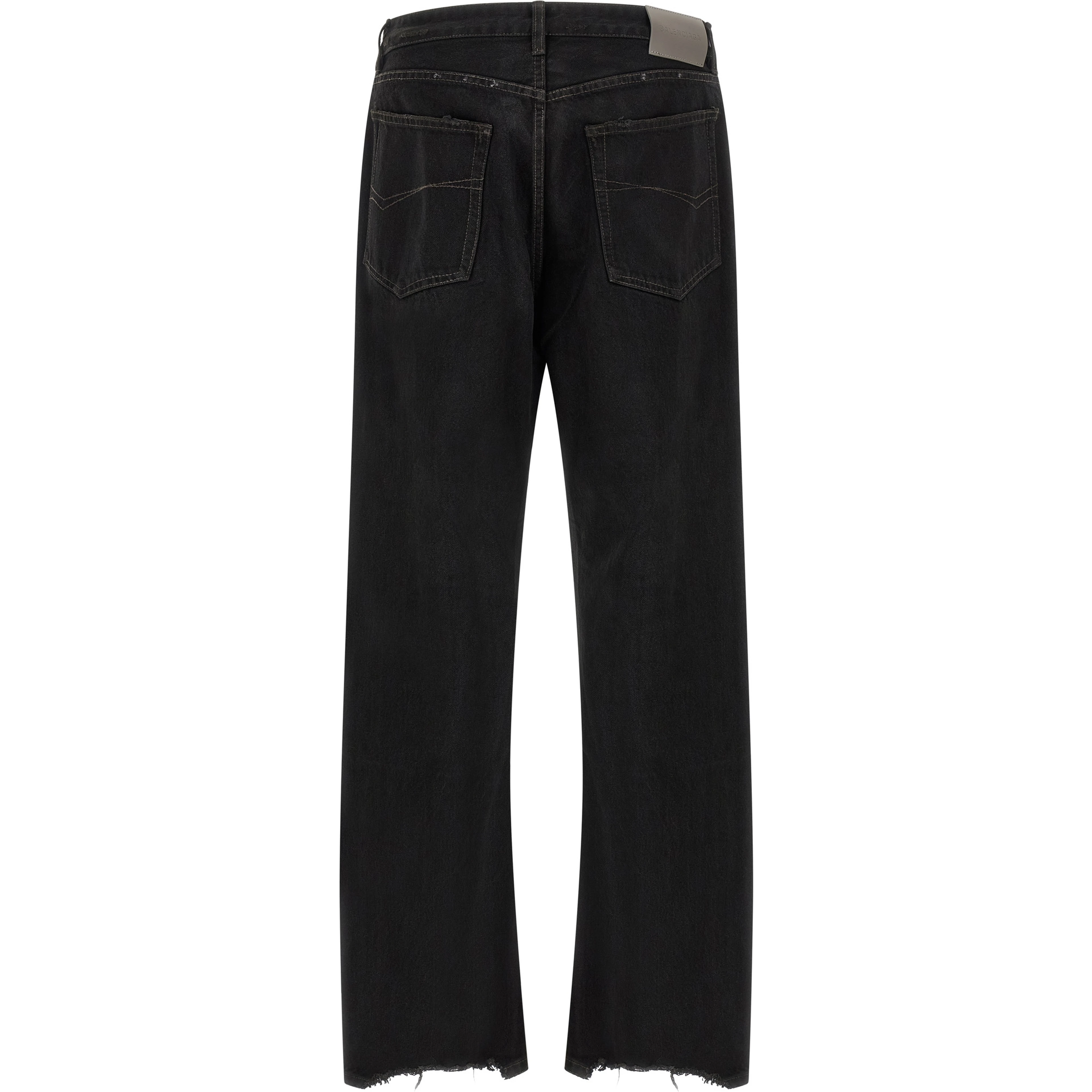 Black Cotton Relaxed Fit Jeans