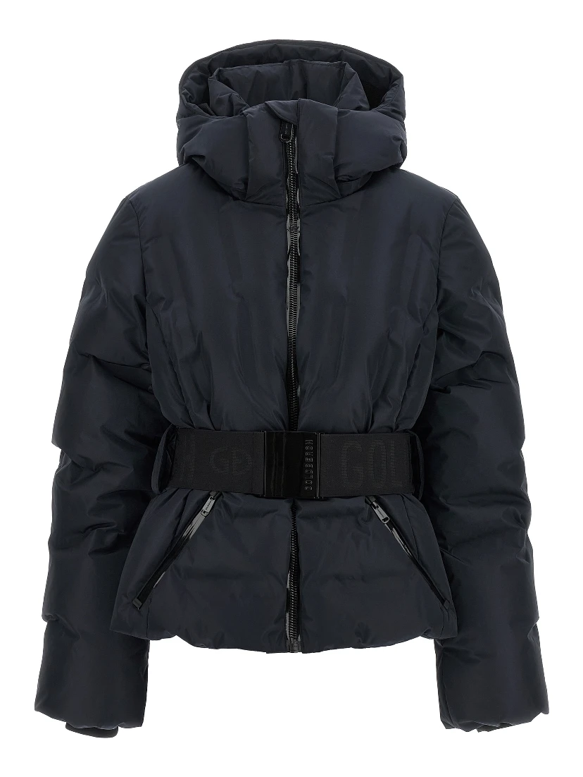 Black Polyester Full-Length Jacket