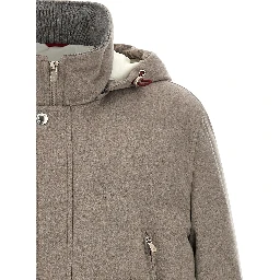 Beige Wool Parka