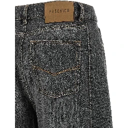 Gray Cotton High-Waisted Jean