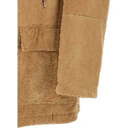 Beige Lamb Leather Leather Jacket