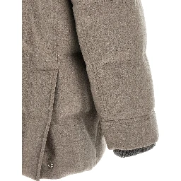 Beige Wool Parka