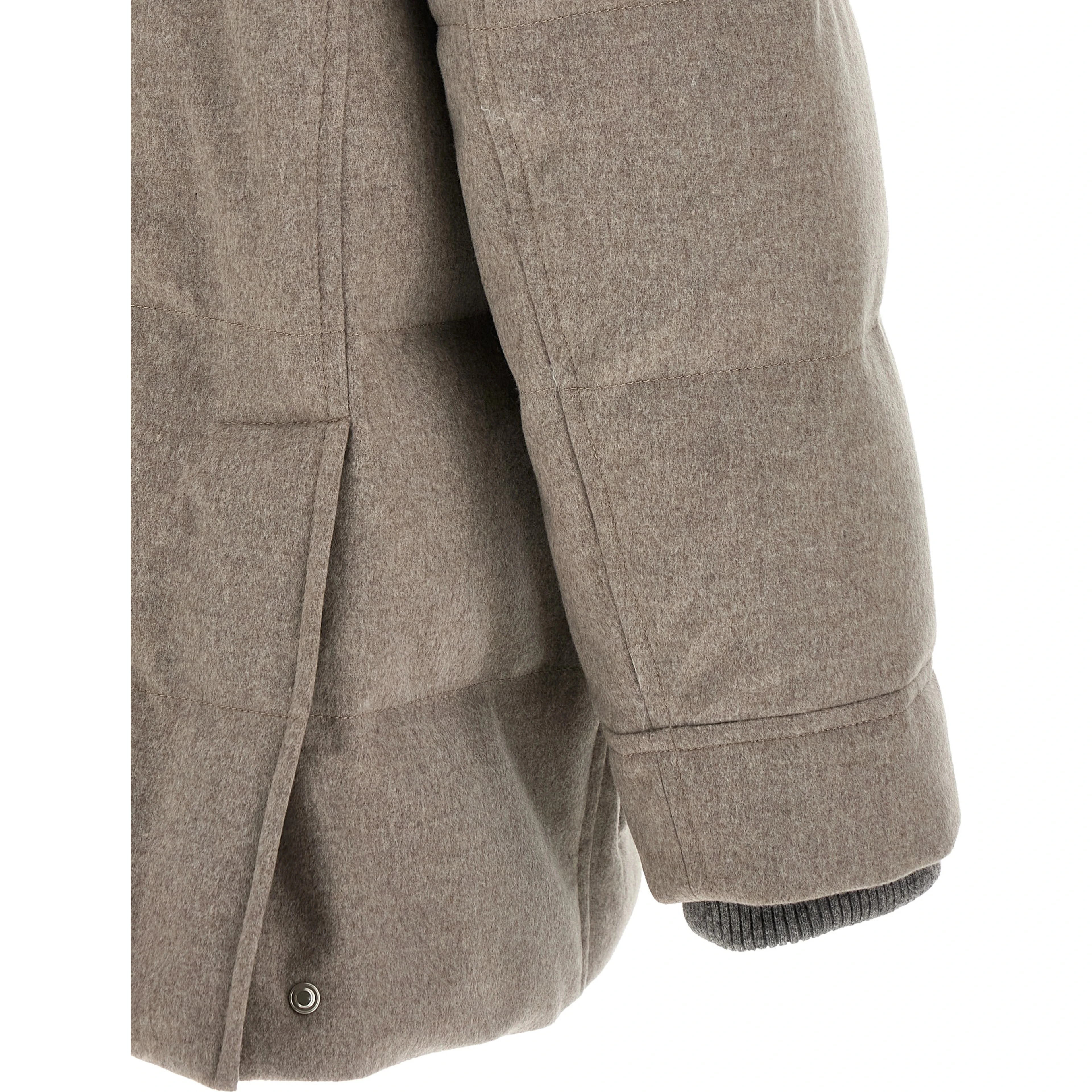 Beige Wool Parka