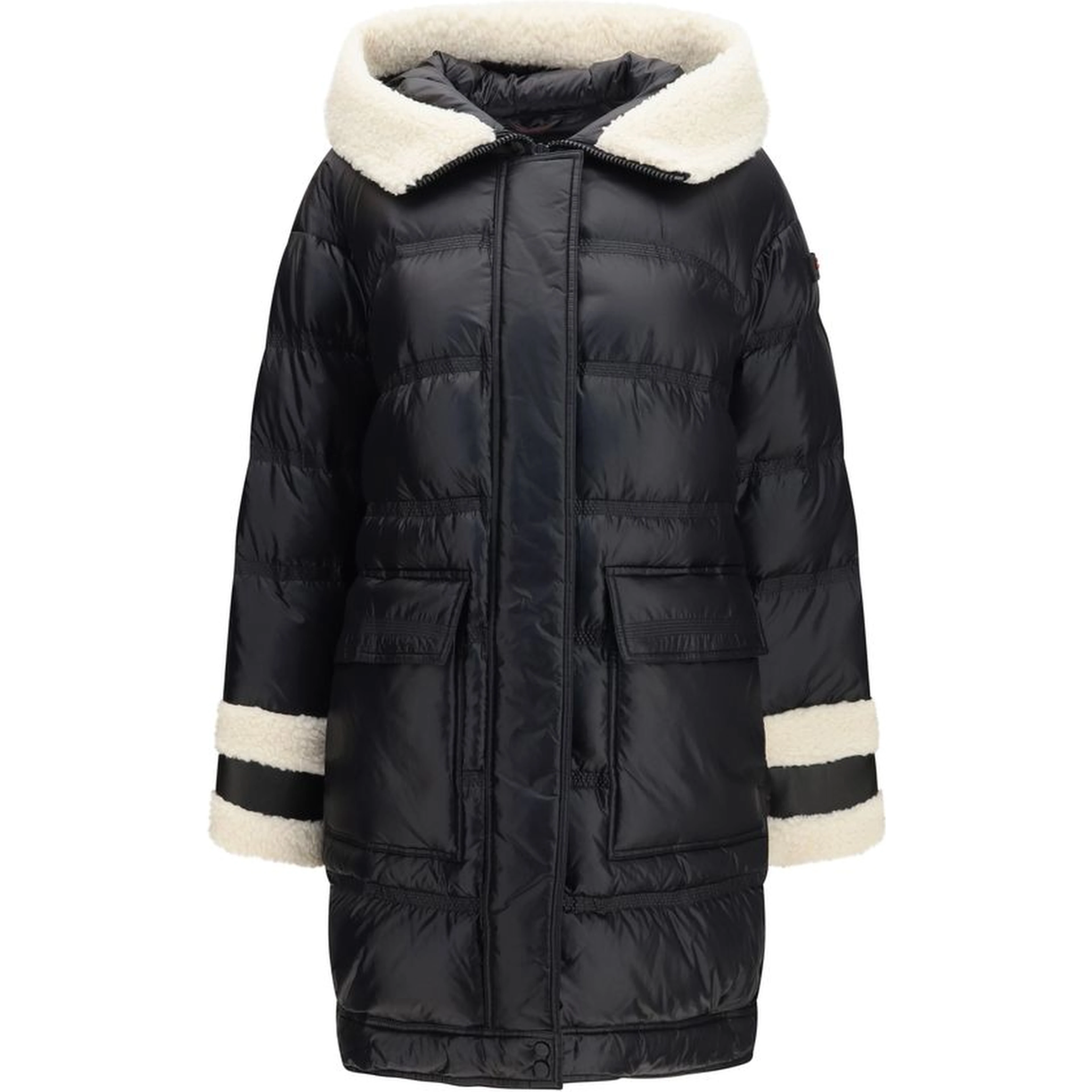 Black Polyamide Full-Length Jacket