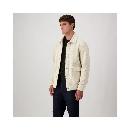 Beige Virgin Wool Full-Length Jacket