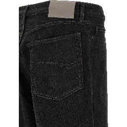 Black Cotton Relaxed Fit Jeans