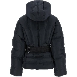 Black Polyester Full-Length Jacket