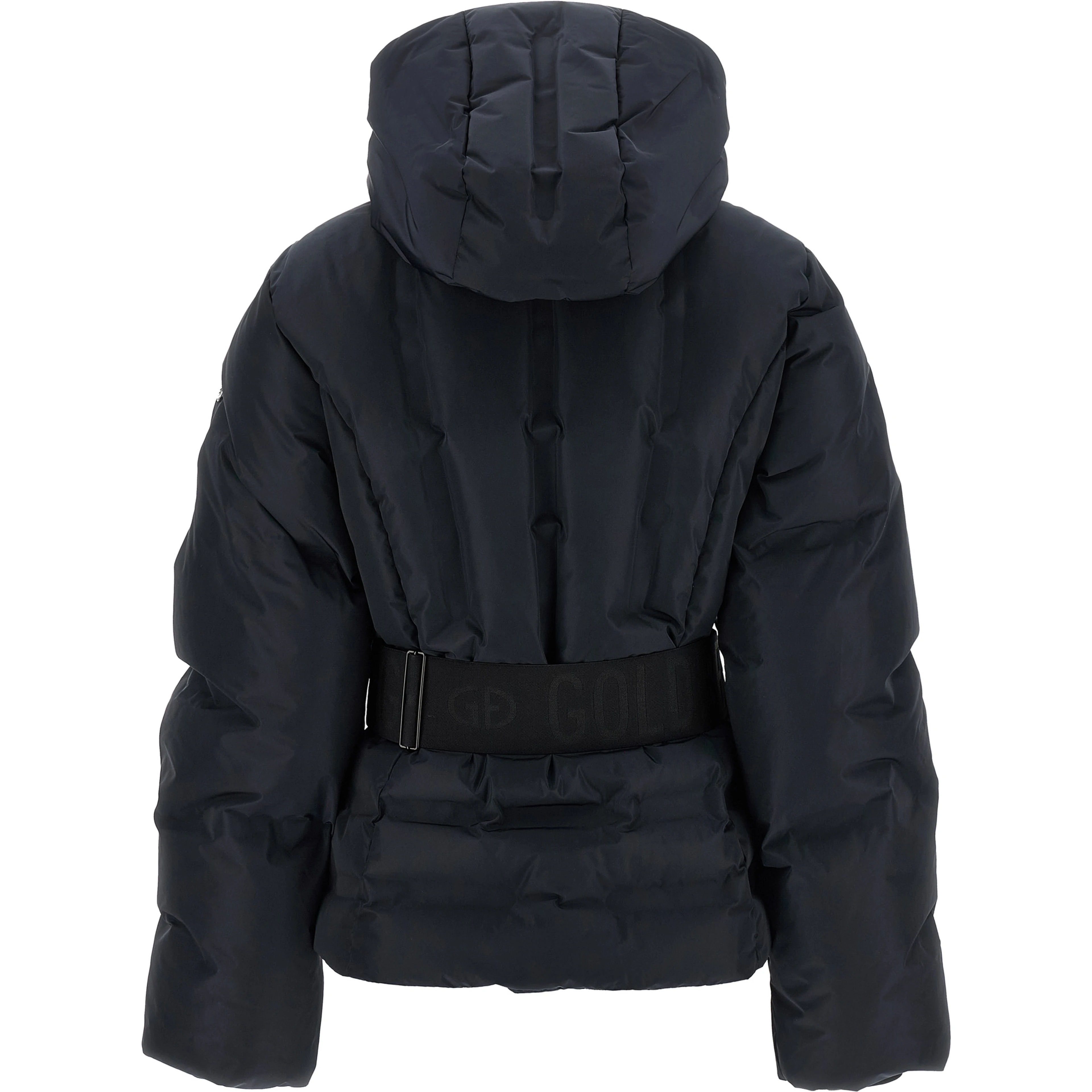 Black Polyester Full-Length Jacket