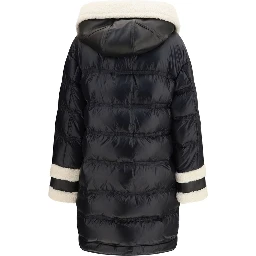 Black Polyamide Full-Length Jacket