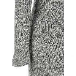 Gray Virgin Wool Midi Dress