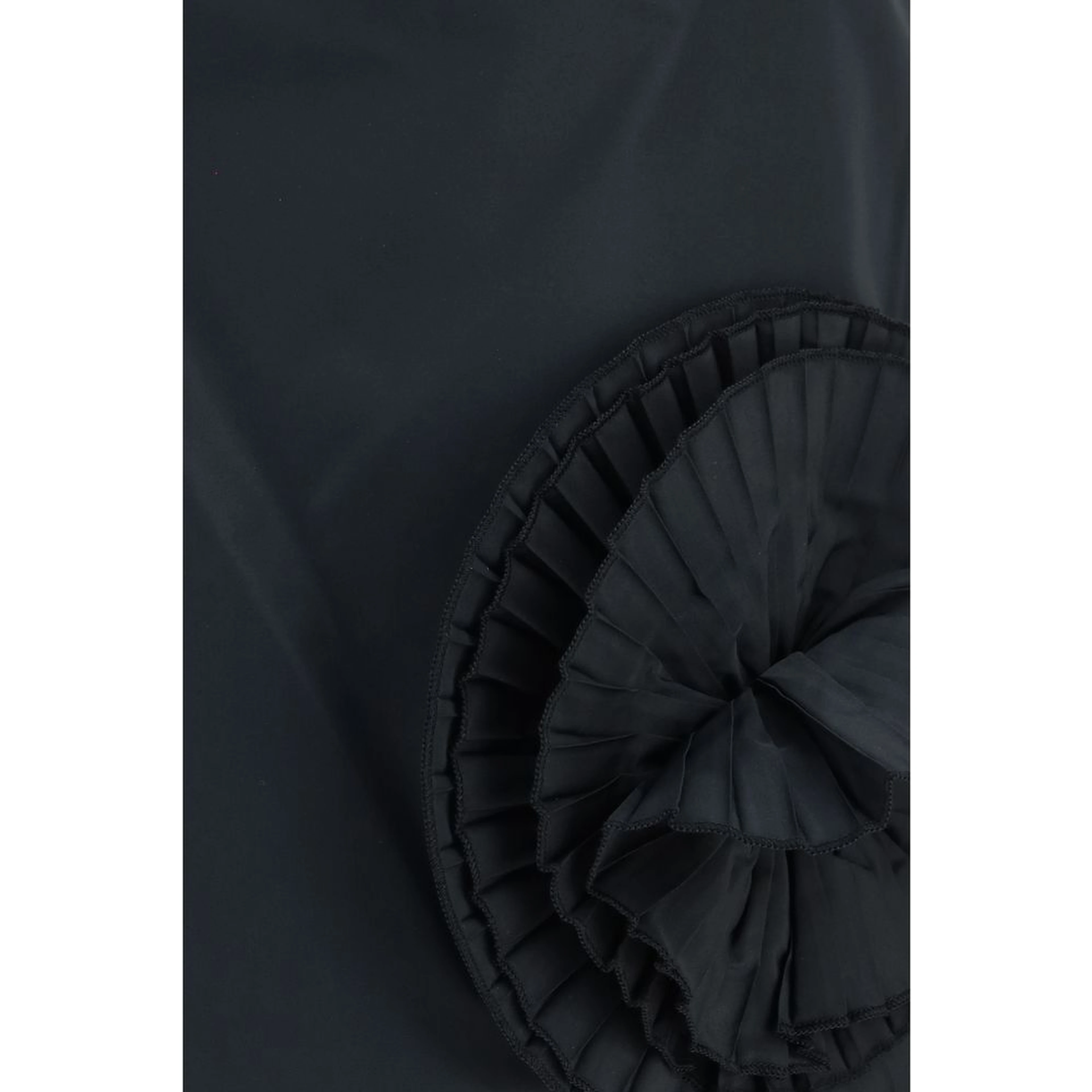 Black Polyester Mini Skirt