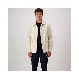 Beige Virgin Wool Full-Length Jacket