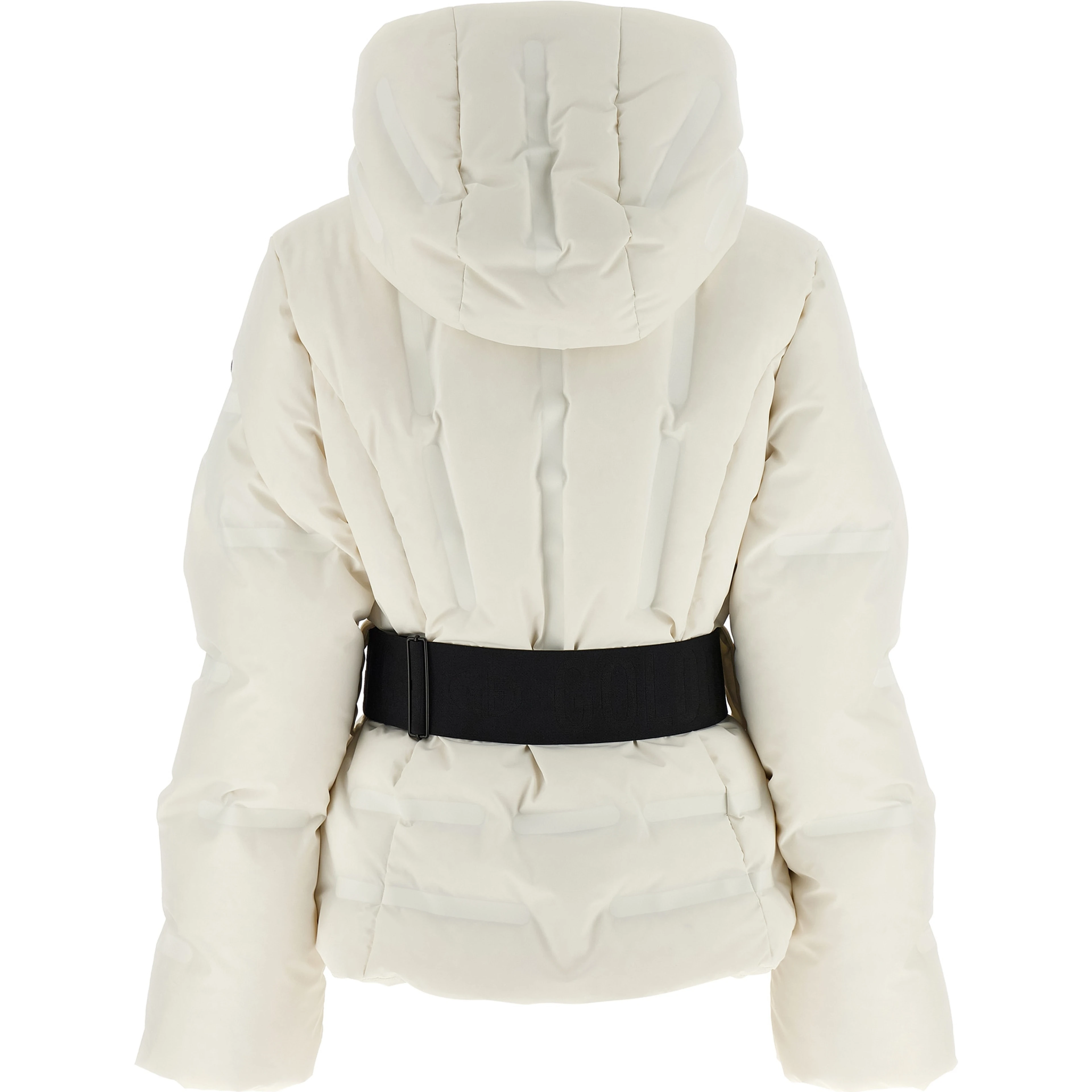 White Polyester Full-Length Jacket