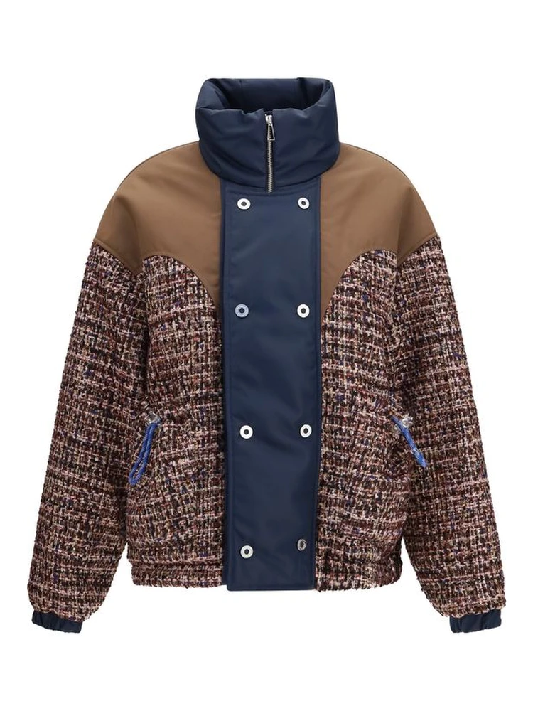 Multicolor Polyamide Biker Jacket